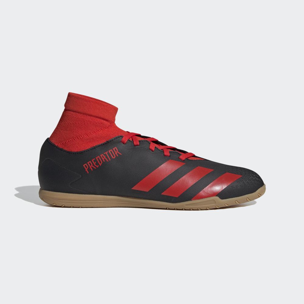 Adidasi Fotbal Adidas Predator 20.4 Indoor Barbati Romania - Negrii/Rosii EE9583